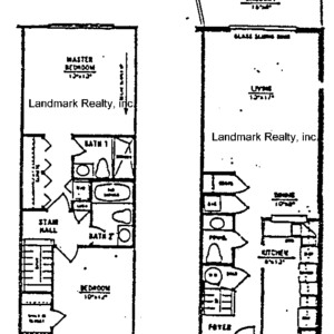 Townhouse floor plan for Summerhouse condo Crescent Beach, Florida